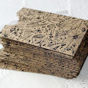 Handmade Envelopes, Business Card Envelopes, Gift Card Envelopes, Flower Illustration Envelopes