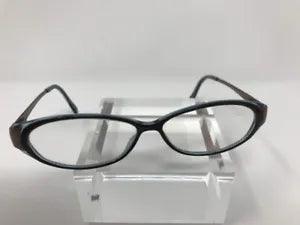 Wild Flower Eyeglasses Peony Brown Crystal Blue Flex Hinge 50-11-130 J935