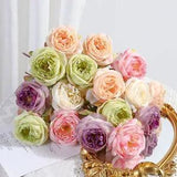 10X Peony Roses Artificial Silk Flowers Party Wedding Bouquet Garland Home Decor