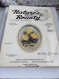 Vintage Cameo Bouquet Craft Kit Silk Dried Flowers Glass Wood Frame