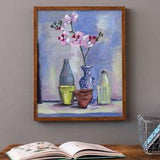 China Vase Wall Art Print  of Still Life Painting with Orchid decor Wal Art