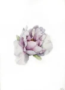Floral art original watercolor painting hand painted wall art realistic peony