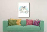 Perfume Bottle & Lily Flowers 5mm thick Plastic Poster Ready to Hang 45x60cm