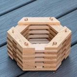 096. Salvaged Louisiana Baldcypress Wood Hanging Basket Planter for Orchids, Bromeliads, Ferns, Cacti, Other Epiphytes and Succulents