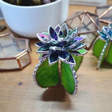Stained glass Cactus XL green iridescent, Succulent 3D design, Mother??s Day gift, house plant for flower pot, Sun catcher, wedding decor