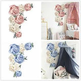 Peony Flower Wall Stickers Decals 3D Art Mural Home Living Room Decor 94*73cm