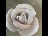 Ceramic 3D Flower Decor Room Porcelain Rose Peony Carnation Fl