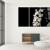 Elegant Orchids Wall Art Glass Set Of 3 Elegant Floral Bedroom Decor Living Room Decoration New Home Gift