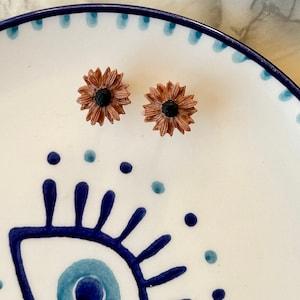 Sunflower Polymer Clay Earrings