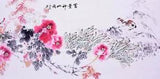 100% ORIGINAL ASIAN ART CHINESE WATERCOLOR PAINTING-Birds lover&Peony flowers