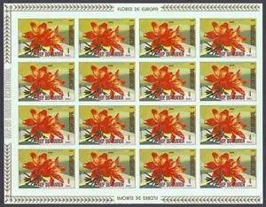Sheet J51 Flowers Orange LILY Nature Europa MNH Guinea Eq