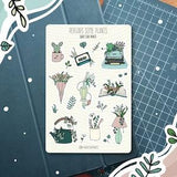 Perhaps Some Plants Sticker Sheet - for planners, journals, and notebooks, gift for her, gift for him, plant lover, green thumb, cozy