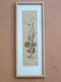 VINTAGE LARGE FRAMED SIGNED  WILDFLOWERS DRY PRESSED FLOWERS WALL ART