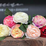 Pack of 10 stems-Artificial Cabbage Peony stem-DIY wreath bouquet corsage cake decor