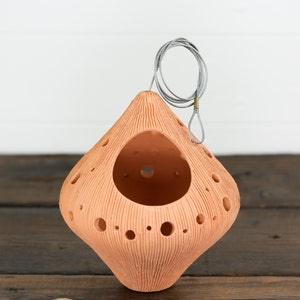 Handmade Terracotta Hanging Plant Pot Orchid Pot Garden Indoor Plant Octahedron