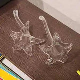 Vintage Clear Lily Hand Blown 9.5" Epergne Vases (Set of 2)