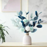 Blue 1 Bunch Silk Peony Bouquets Artificial Dandelion Flowers Bridal Bouquet Wed