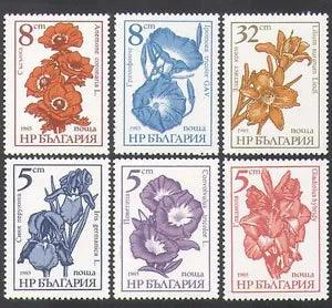 Bulgaria 1985 Lilies/Iris/Garden Flowers/Plants/Nature 6v set (n37797)