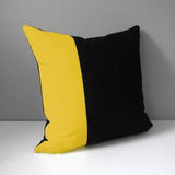 Decorative Yellow & Black Outdoor Pillow Cover, Modern Color Block Pillow Cover, Throw Pillow, Sunflower Sunbrella Cushion Cover, Mazizmuse