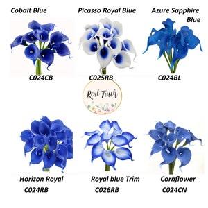 GA,USA-Soft Real Touch calla lily blue theme-home decor event bouquet boutonniere corsage