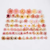 70Pcs Light Pink Style Artificial Silk Flower Head/Pack DIY Ornament Accessories