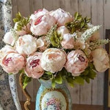 1Bunch Artificial Peony Flowers Big Bouquet Silk Fake Flowers Party Home...