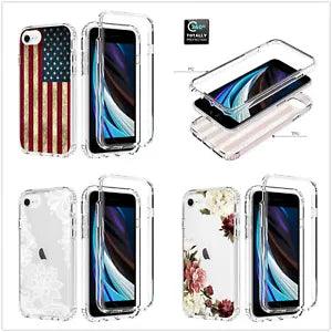 Flower Flag 2in1 Hybrid TPU Gel Transparent Case Cover For iphone SE 2020 /7 8