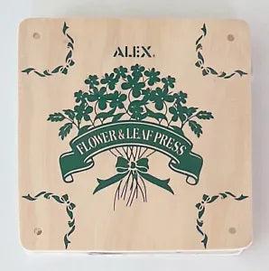 New ALEX Flower & Leaf Press 7??? Square Wood Wooden Sealed Kit w/Cardboard &Paper
