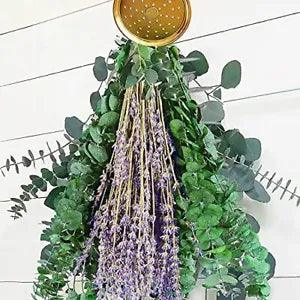 115 PCS Large Dried Preserved Eucalyptus Stems & Lavender Flowers 115 pcs