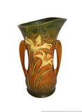 Vintage Original Roseville Stoneware Zephyr Lily Vase With Handles Circa 1940s