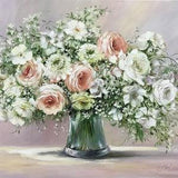 Custom Wedding Bouquet Oil Painting Original Commission Flower Bouquet Painting Parents Wedding Gift Drawing Flowers in Vase Painting Canvas