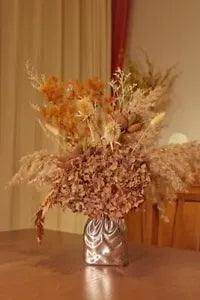 45 PCS Natural Bohemian Dried Flower Bouquet, Brown Pampas Grass Hydrangea,