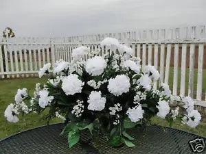 St Patricks Cemetery Memorial Flower Green White Carnation Babys Breath Funeral