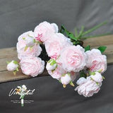 Three head Silk European Peonies,light pink peonies,pink bridesmaid peonies bouquets, wedding flowers,silk flowers,not real touch