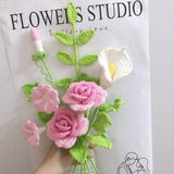 Handmade Crochet Rose Bouquet,Mom Lily Flowers Bouquet,Handmade Artificial Gift for Girl Friend,Home Decor,Birthday gift,Christmas gift