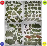 60 PCS Pressed Leaves Flowers 1of4 Sets Ginkgo Ivy Rose Eucalyptus Bougainvillea