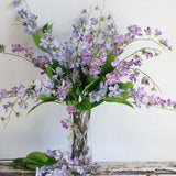 31" Artificial Fake Clerodendrum Wallichii Blossom Branch With Buds-Blue/Purple, Wallich's glorybower, DIY Wedding/Home/Kitchen Decorations