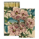French Peony Set of 2 Large Matchboxes with Wooden Matches