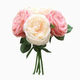 Artificial Flower 5 Heads Peony Bunch Wedding Flower Home Decoration Fake...