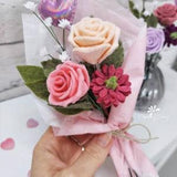 Mini Rose bouquet, felt flowers, floral bouquet, floral keepsake, Mother's Day flowers, flower gifts, birthday flowers, wedding favours