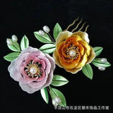 Hairpin Peony Flower Hair Comb Daily Hairpin Ancient Hairpin Hanfu Accessories