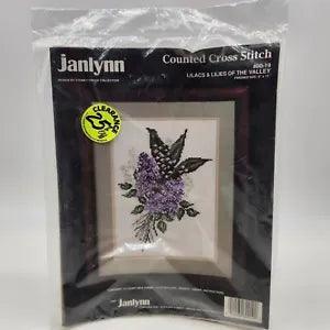 Janlynn 80-19 LILACS & LILIES OF THE VALLEY  Counted Cross Stitch Kit?1989