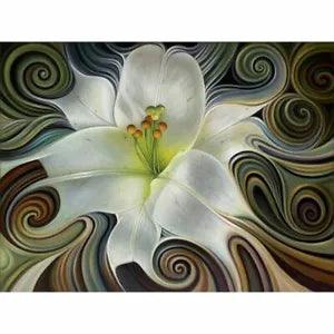 DIY Diamond Painting Waterlily Artistic Design Flower Wall Embroidery Decoration