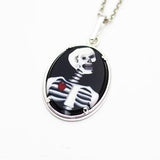 Collector Portrait murrine SKELETON pendant coin mosaic murrini millefiory