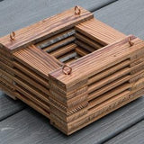 072. Salvaged Red Pine Wood Hanging Basket Planter for Orchids, Bromeliads, Ferns, Cacti, Other Epiphytes and Succulents