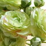Apple Green, Yellow and Hot Pink Ranunculus (FB0055-02) | artificial flower ¡§C gereen millinery ¡§C green flower crown ¡§C green home decor ¡§C diy