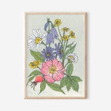 Wildflower Bouquet, Wildflower Painting, Wildflower Print, Watercolour Painting, Flower Print, Alberta Wildflowers, Wild Rose, Daisy, Aster