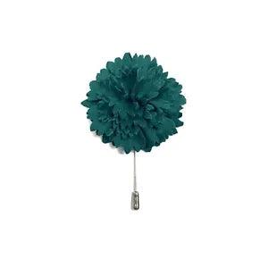 LANVIN CARNATION FLOWER PIN PINE GREEN