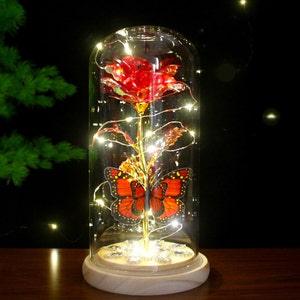 Christma Gift Idea| Led Light Lamp Gift | Galaxy Rose Flower Gift Box | Artificial FLower Gift For Valentine's Day| Forever Rose Flower Gift