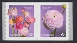 RANUNCULUS - PERSIAN BUTTERCUP = Type-1 pair Canada 2023 MNH